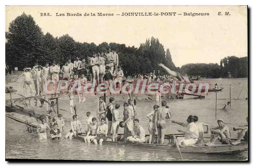 Die Ufer der Marne — JOINVILLE-le-PONT — Schwimmer — E. M. — n°285 - Vorderseite