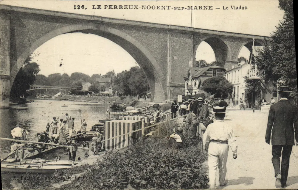 Le Perreux-Nogent-sur-Marne — Der Viadukt — E. Fauchelle, Foto-Verlag Le Perreux - Vorderseite