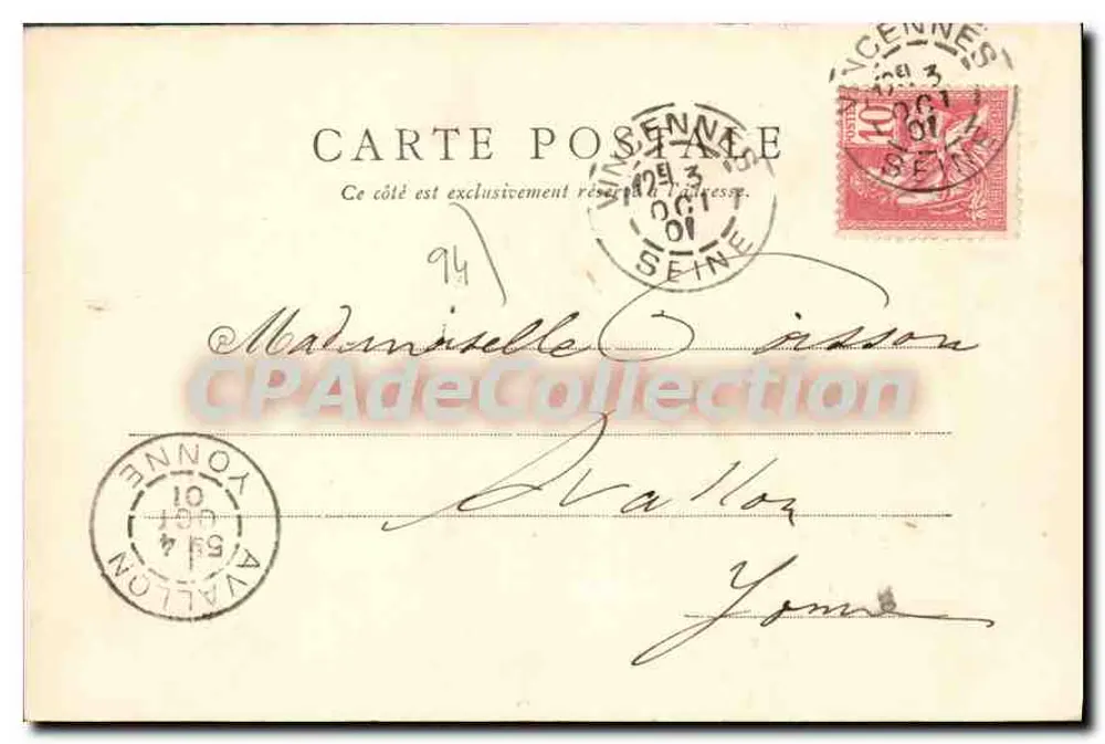 Vincennes — Torre de defesa e Capela — Pongebeau, Paris, n°7 - Verso