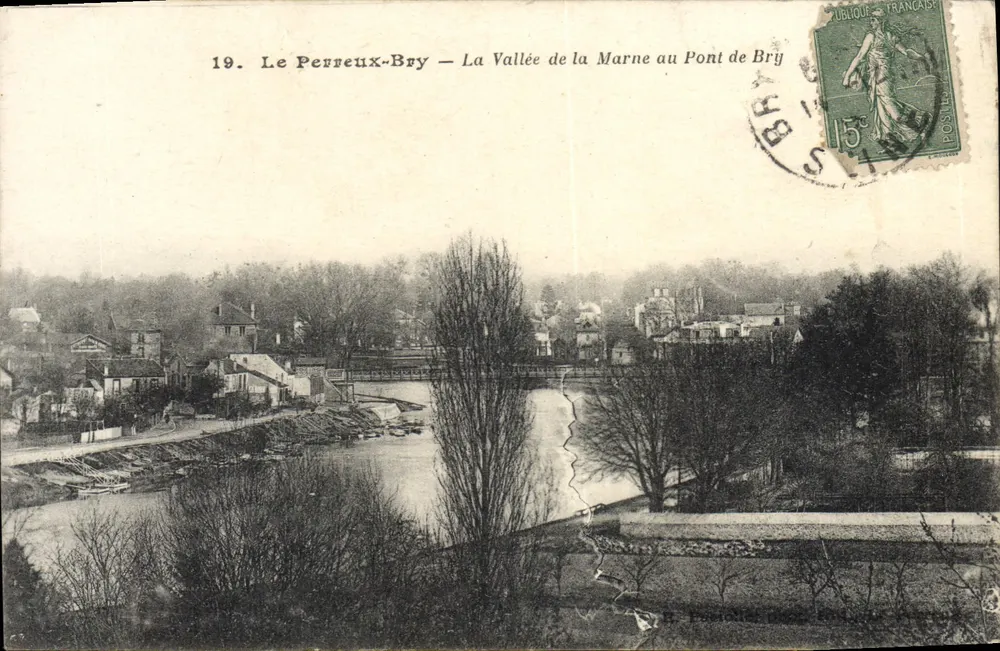 Le Perreux-Bry — Die Tal der Marne am Brücke von Bry — Unbekannter Verlag, Nr. 19 - Vorderseite