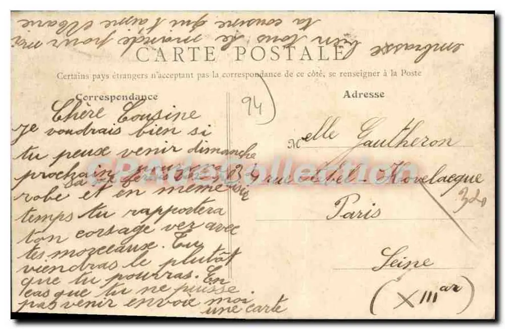 A Marne Pittoresque — Saint-Maur – Créteil – La Passerelle — B. F., Paris — n°21 - Verso