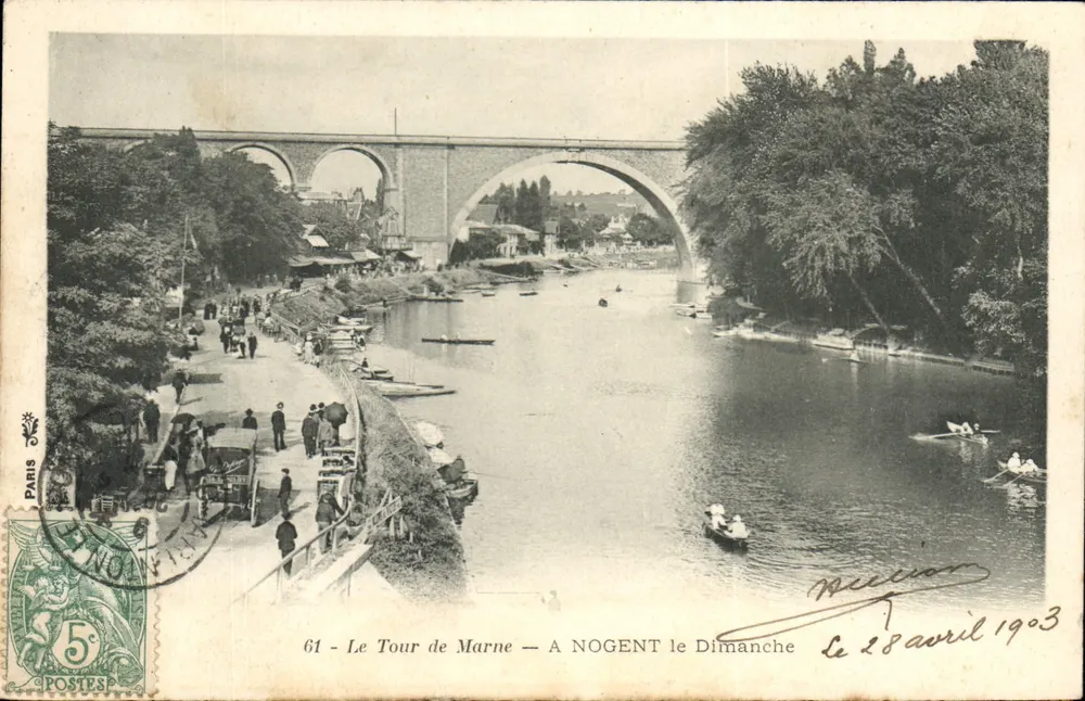 O Tour de Marne — A NOGENT no Domingo — editor Paris, n°61 - Frente