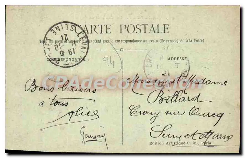 Vincennes — Algemene uitzicht op het kasteel — C.M. - Achterkant