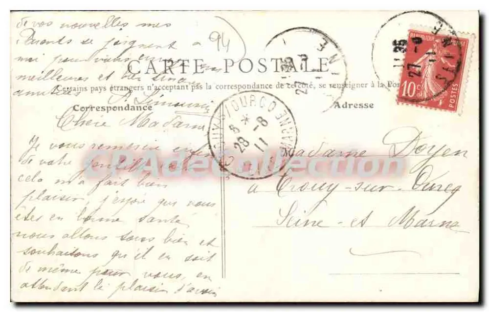Créteil - O Castelo, fachada sudoeste — B. F., PARIS - Verso
