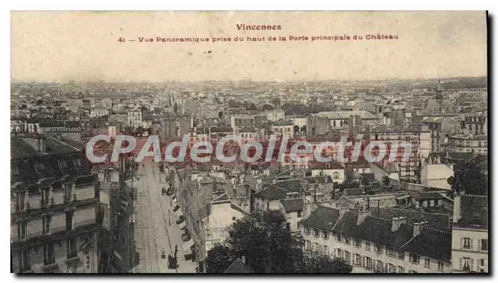 Vincennes — Panoramablick vom Tor des Schlosses aus — Verlag nicht sichtbar, Seriennummer 41 - Vorderseite