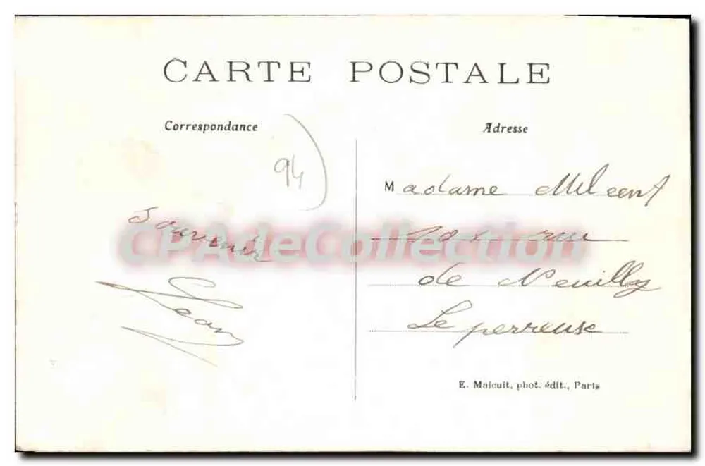 Vincennes — Hospital Militar Bégin — O Jardim diante da Fachada — E.M. — n°420 - Verso