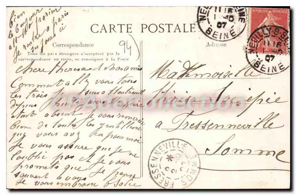 Vincennes — Cour des Anciens Forts — Verlag E.N.D. Nr. 46 - Rückseite