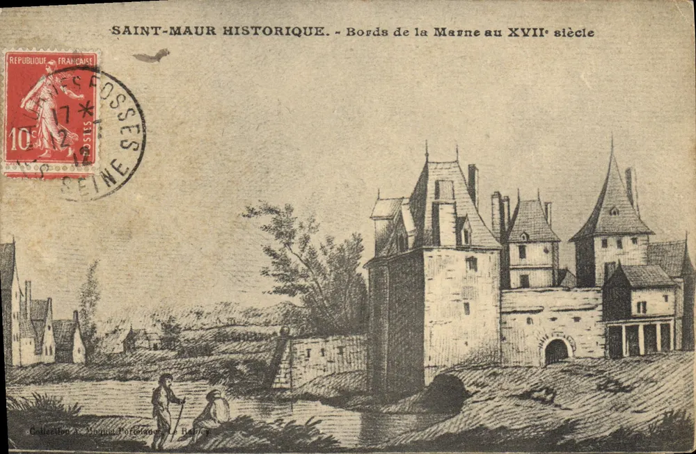 Saint-Maur Historisch — Ufer der Marne im 17. Jahrhundert — Sammlung A. Bonnefond, Paris - Vorderseite
