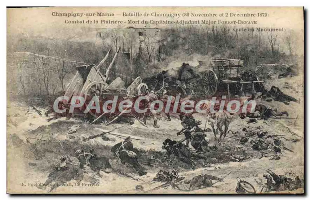 Champigny-sur-Marne — Schlacht von Champigny (30. November und 2. Dezember 1870) — E. Fuciolle, phot. Edat, Le Perreux - Vorderseite