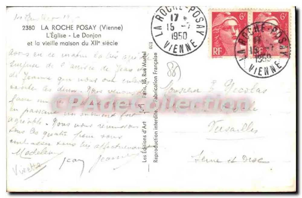 La Roche-Posay — L'Église et la vieille maison du XIIe siècle — Les Éditions d'Art - Verso