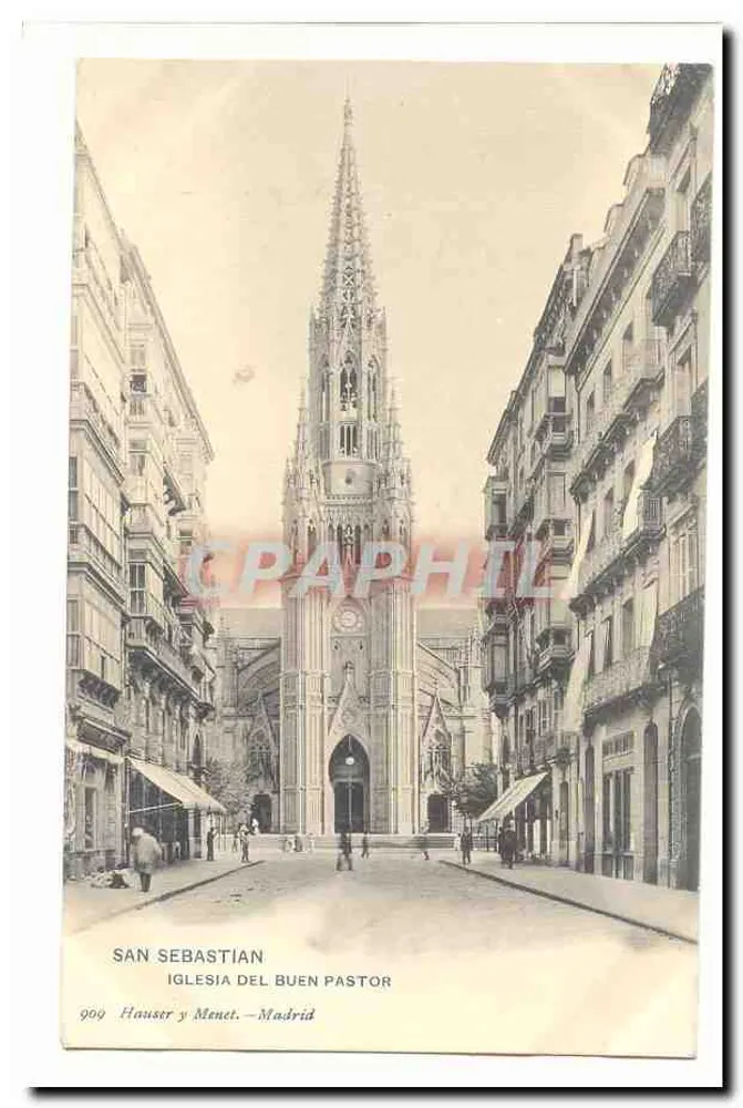 San Sebastián — Kirche des Guten Hirten — Hauser y Menet, n° 909 - Vorderseite