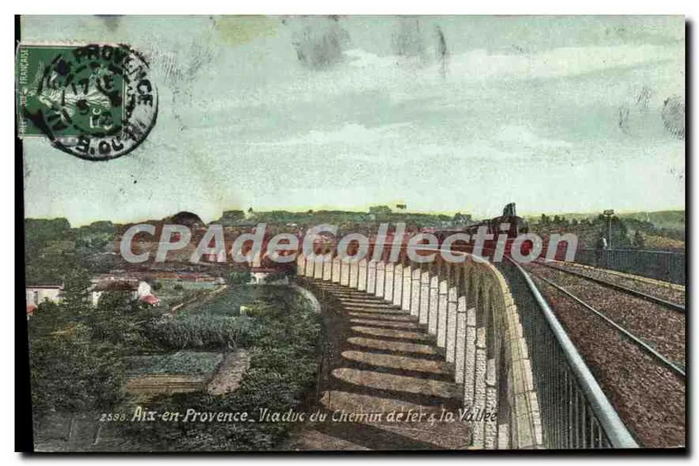 Aix-en-Provence — Eisenbahnviadukt in die Schlucht — Vintage Postcard/Antike Ansichtskarte - Vorderseite