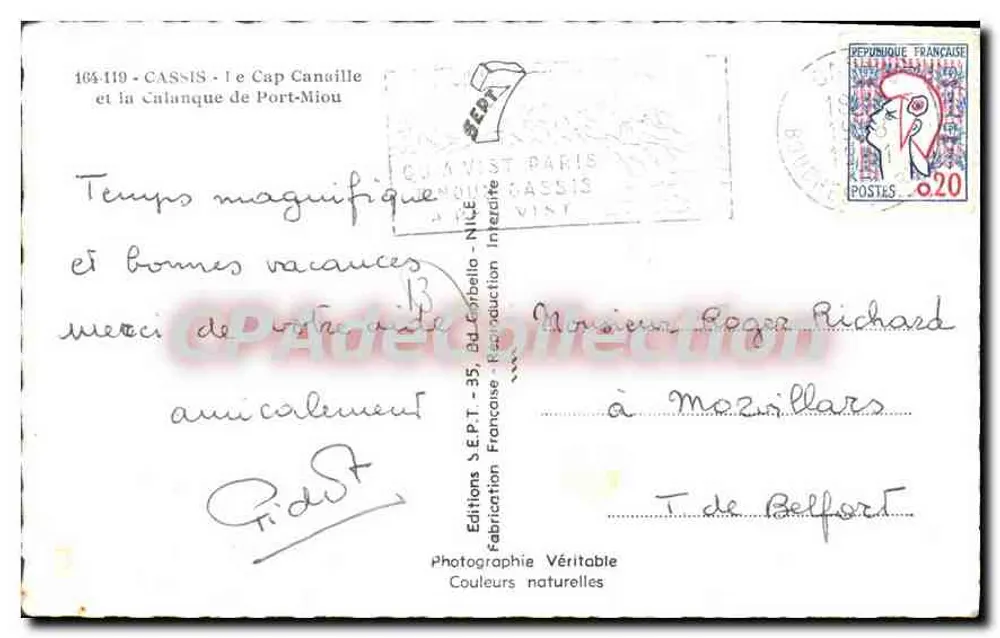 Cassis - Der Cap Canaille und die Calanque de Port-Miou — Editions Sept, n°104-110 - Rückseite