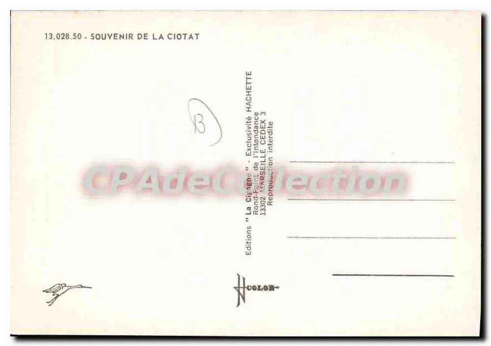 La Ciotat — vista panorâmica — Edições Hachette - Verso