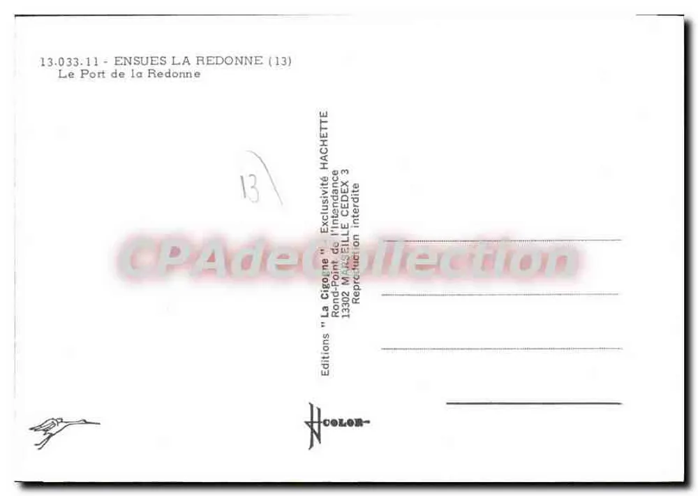 Der Hafen von La Redonne — Ensuès-la-Redonne (13) — Editions "La Cigogne" - Rückseite