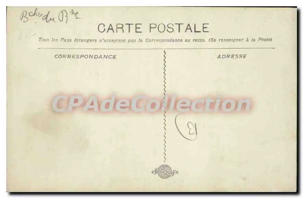 Marseille - A Cannebière — vista da rua com trêm e pedestres — editor desconhecido, n° 22 - Verso