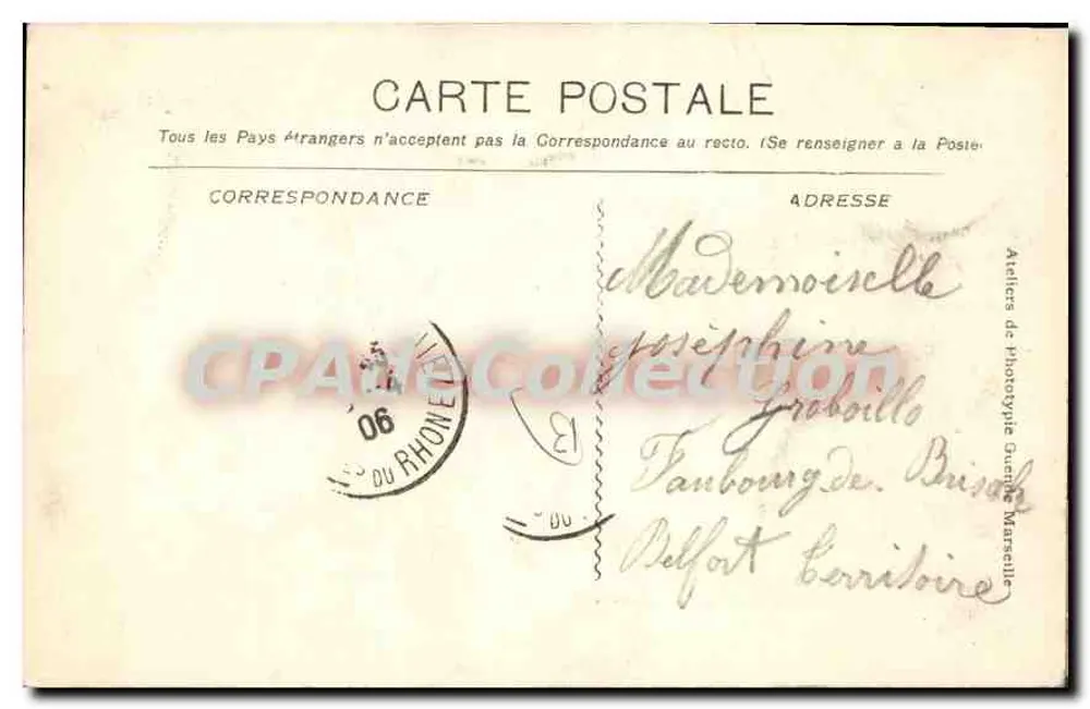 Marseille — Exposição Colonial — Avenues Centrais e Pavilhão Duplessis — Editor: 2513 - Verso