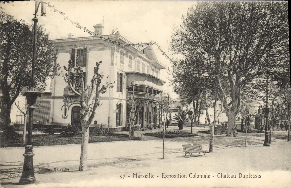 Marselha - Exposição Colonial - Castelo Duplessis — Fototipo E. Lucour, Marselha — n°37 - Frente