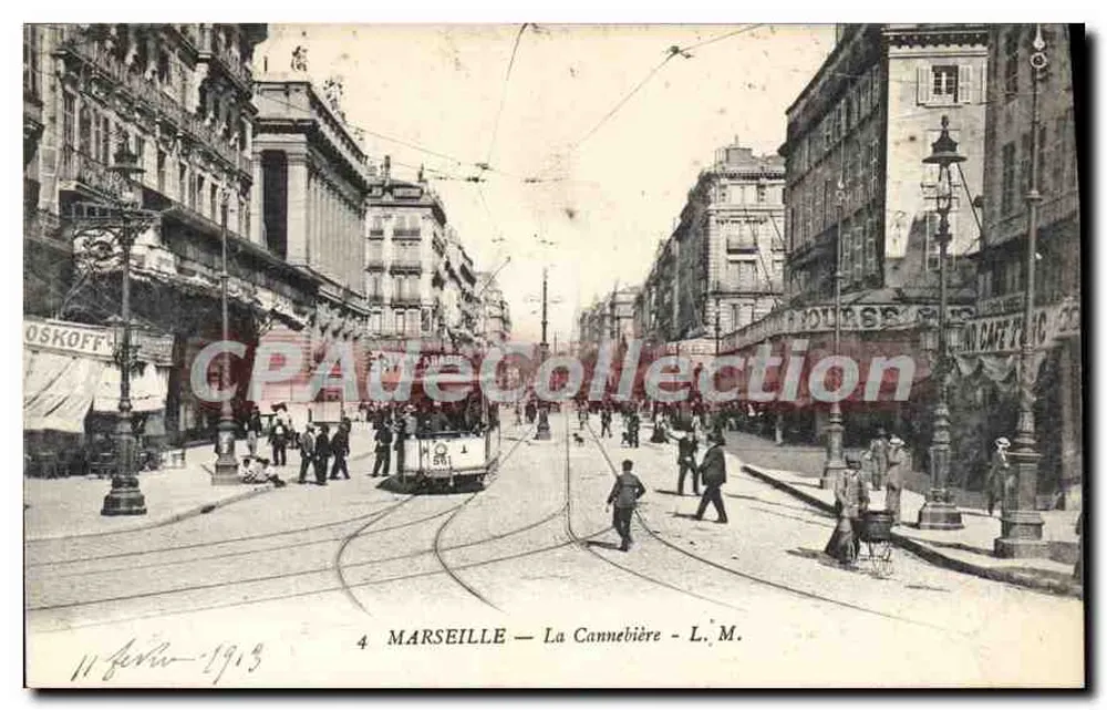 Marselha — A La Cannebière — L.M. — Editor L.M. n°4 - Frente