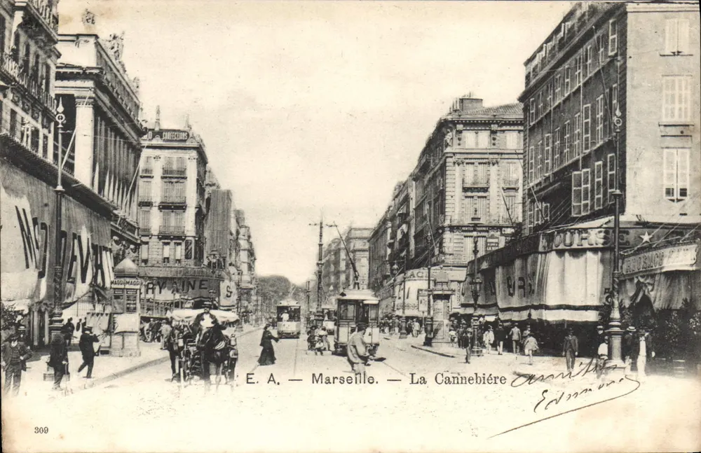 Marseille — La Cannebière — E.A. n°309 - Ön yüz