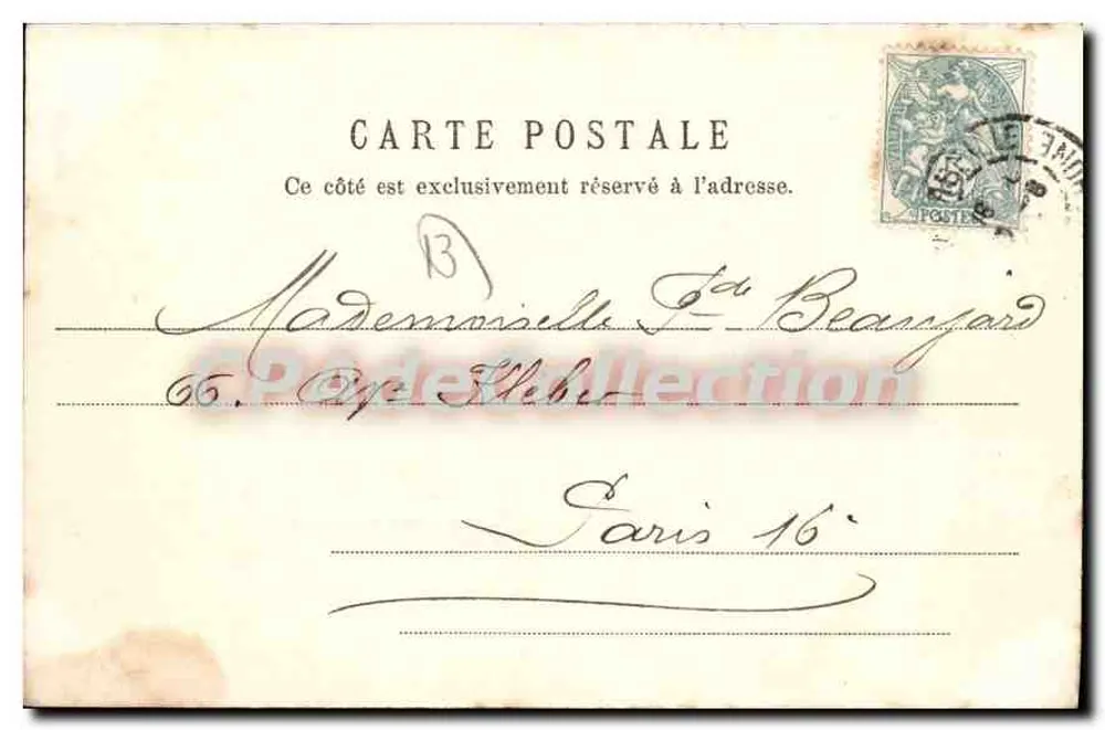 Marseille — La Cannebière — E.A. n°309 - Arka yüz