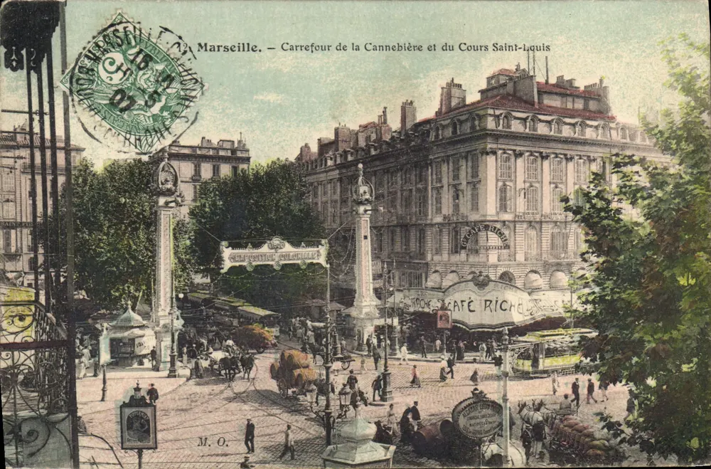 Marseille — Kreuzung der Cannebière und des Cours Saint-Louis — M. O. - Vorderseite