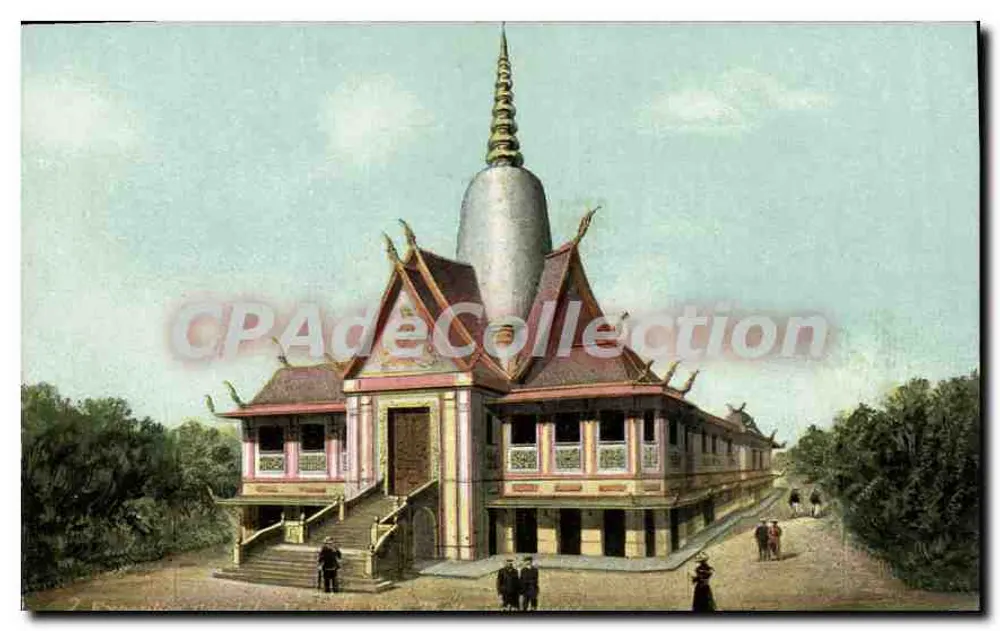 Templo budista tailandês — vista geral — editor desconhecido, número de série não visível - Frente