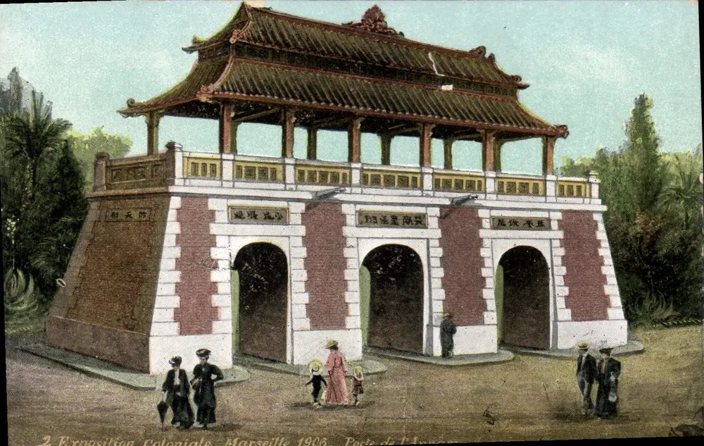 Porta da Anam — Exposição Colonial de Marselha 1906 — L.V. & Ch. - Frente
