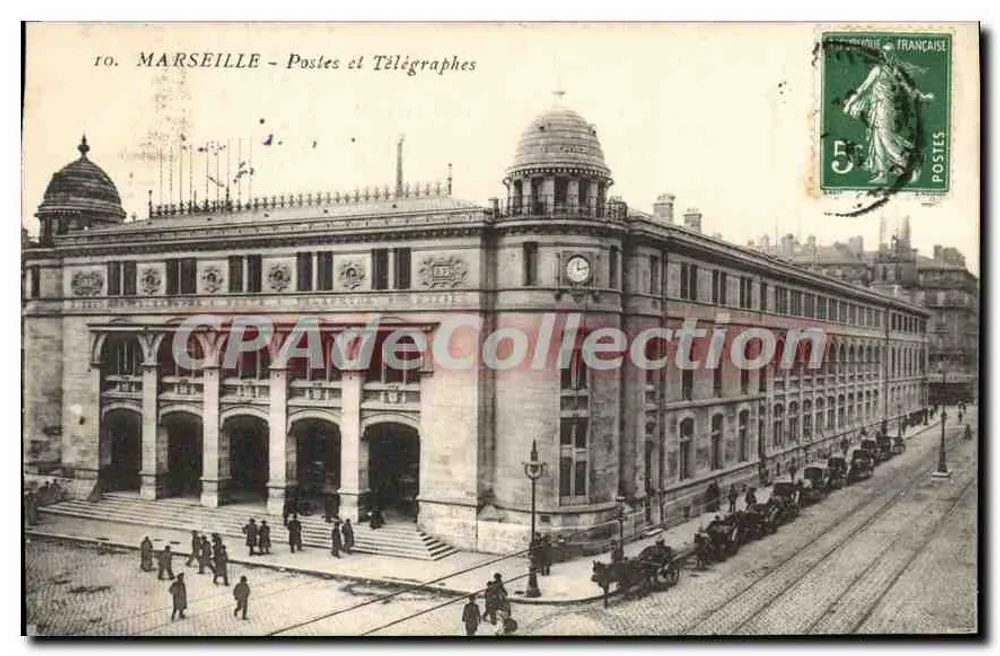 MARSEILLE - Bưu điện và Điện tín — nhà xuất bản không rõ, số 10 - Mặt trước