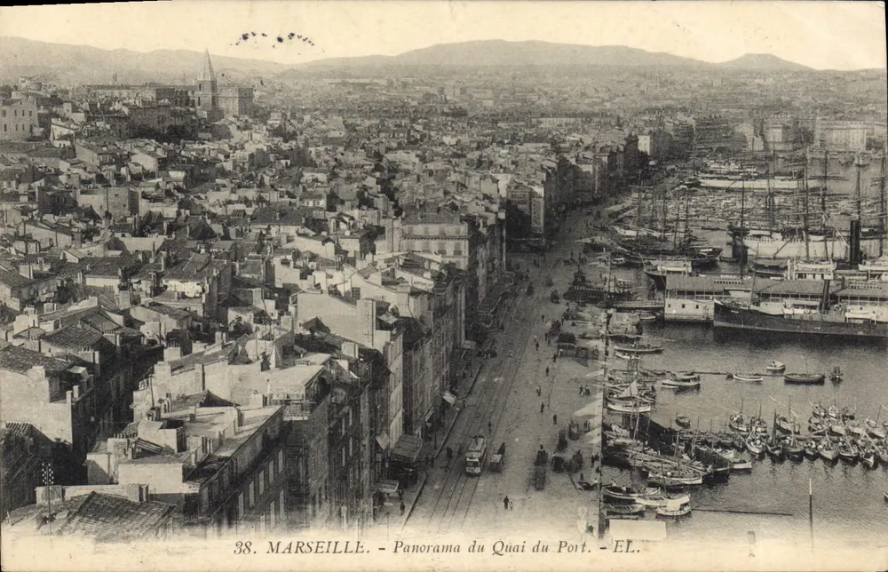 Marseille — Panorama des Hafens des Quais — EL. — n°38 - Vorderseite