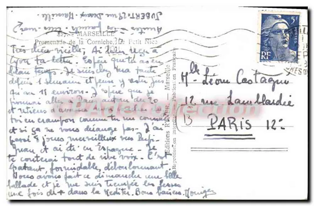 Passeio da Corniche em Petit Nice — editor Ryner - Verso