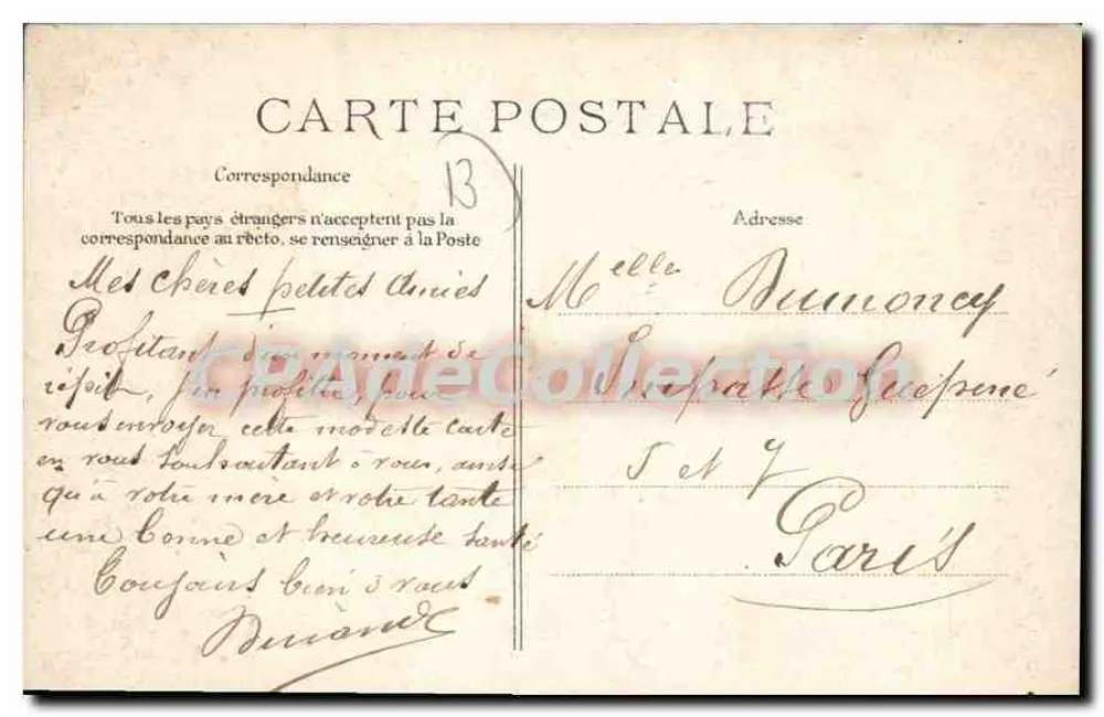 Une Pensée de Marseille — Édition Rosenthal, Marseille - Verso
