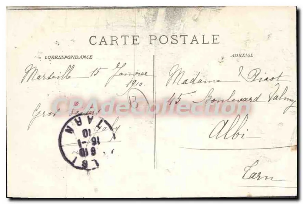 Marseille — Segelschiffe am alten Hafen — Repéunion - Rückseite