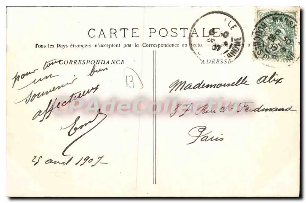 Marseille - Die Brücke der falschen Münze — Phototypie E. Lacour, Marseille - Rückseite