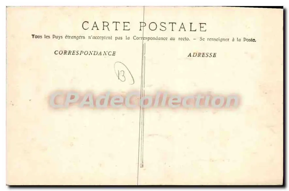 Marselha - Exposição Colonial - O Grande Palácio — H. W. carta oficial n°23 - Verso