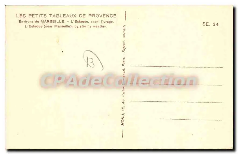 L'Estaque — Umgebung von Marseille — von Mona - Rückseite