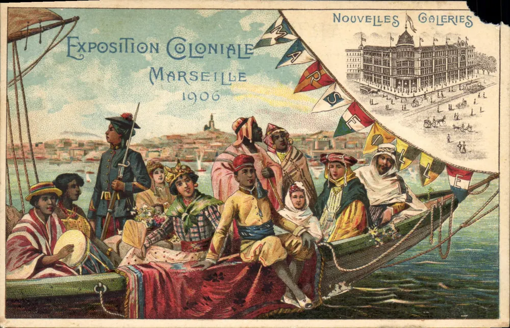 Exposição Colonial de Marselha 1906 — Novas Galerias — editor não visível - Frente