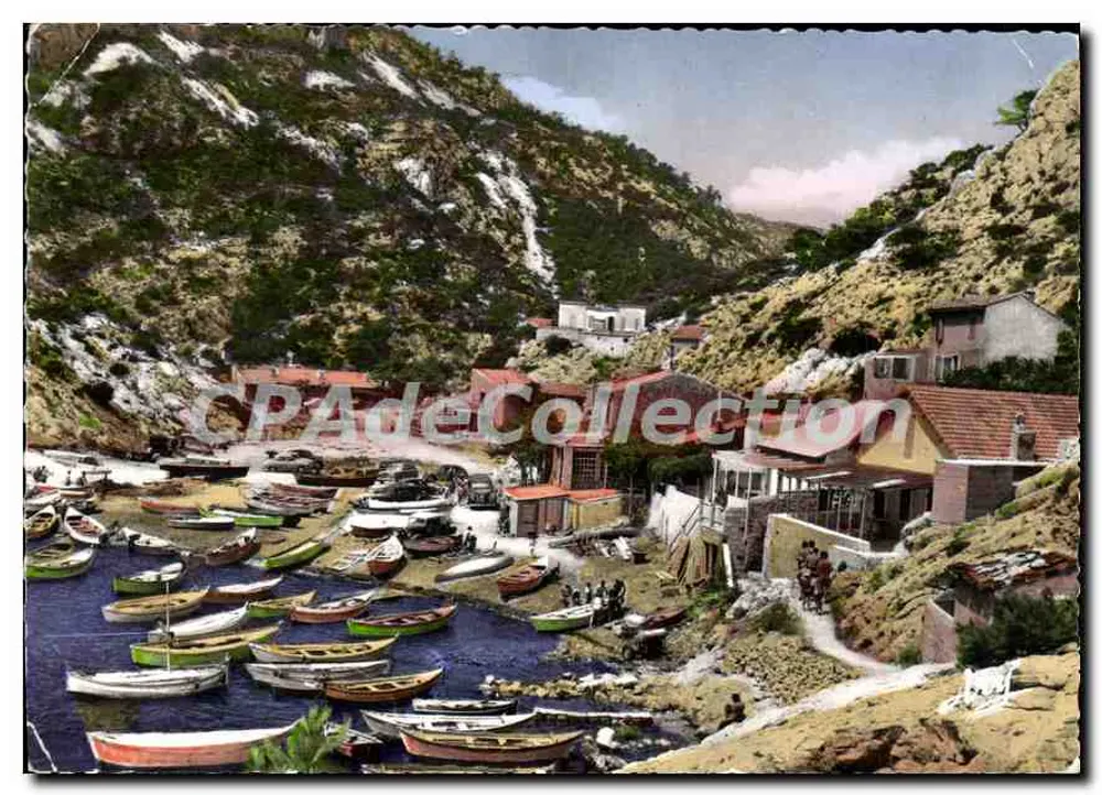 Porto de Morgiou — vista do porto e das casas — Edição Tardy, Marselha - Frente