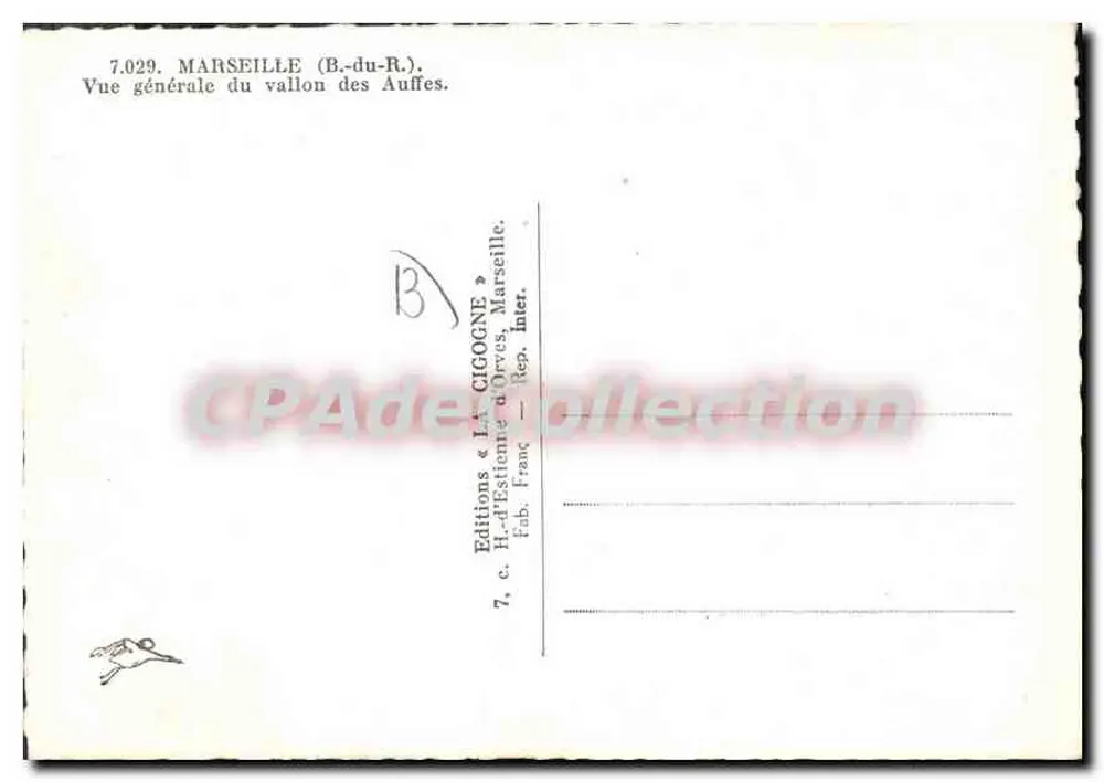 Vale das Auffes — Marselha (Basse-du-Rhône) — Edições H. d'Estienne d'Orves - Verso