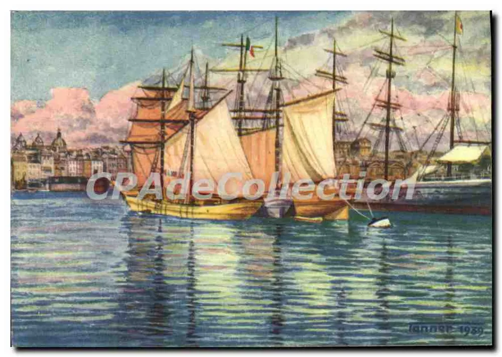 Marseille — Langoustiers am Vieux Port — Lannage 1939 - Vorderseite