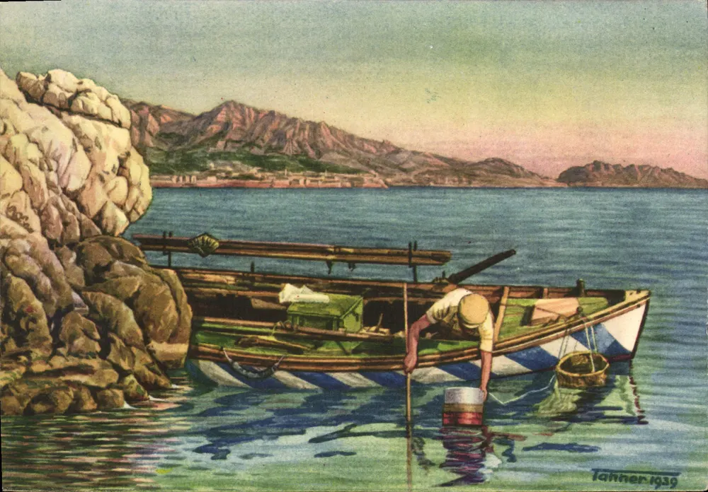 Marseille: Die Corniche — Krabbenfang — Tannher 1939 - Vorderseite