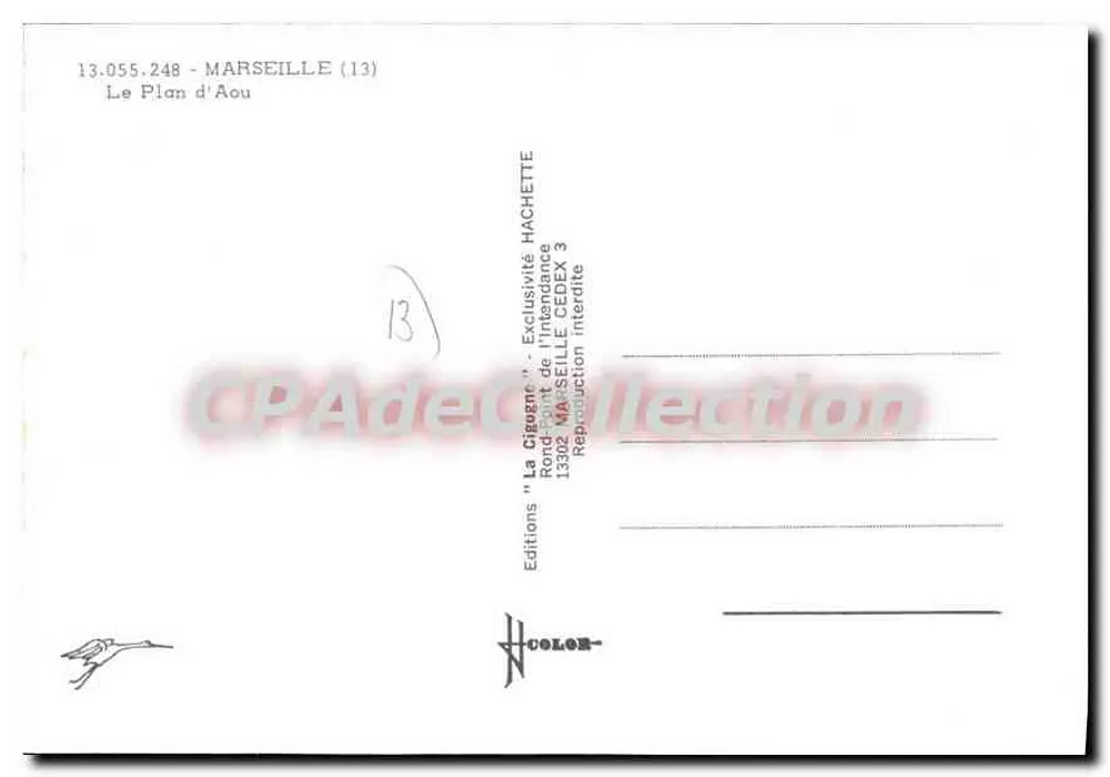Plano d'Aou — Marselha — Edições La Cigogne - Verso