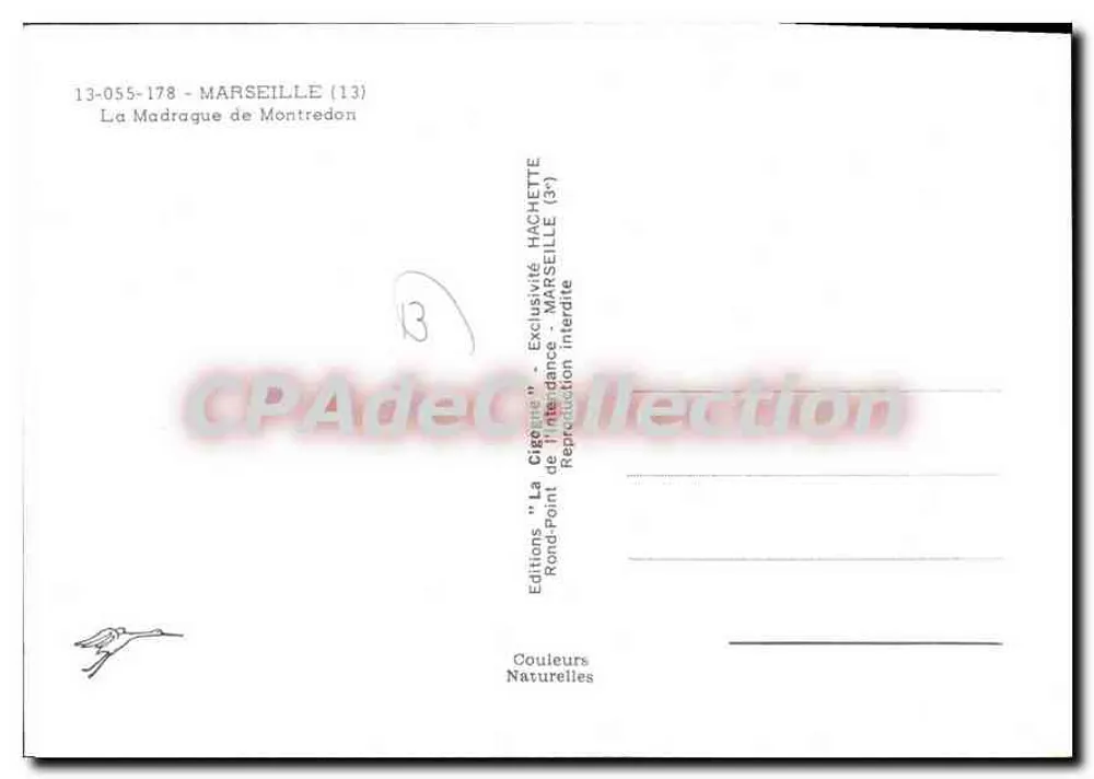 La Madrague de Montredon — Editor Rond-Point Hachette — n° 13-055-178 - Verso