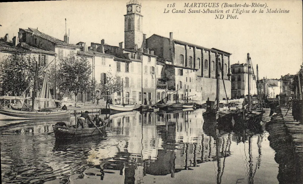 Martigues (Bouches-du-Rhône) — Der Kanal Saint-Sébastien und die Kirche der Madeleine — ND Phot. Nr. 118 - Vorderseite