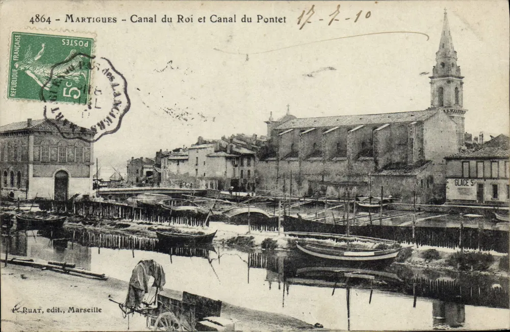 Martigues - Kanal des Königs und Kanal des Pontet — Verleger C. Ruat, Marseille, Nr. 4864 - Vorderseite