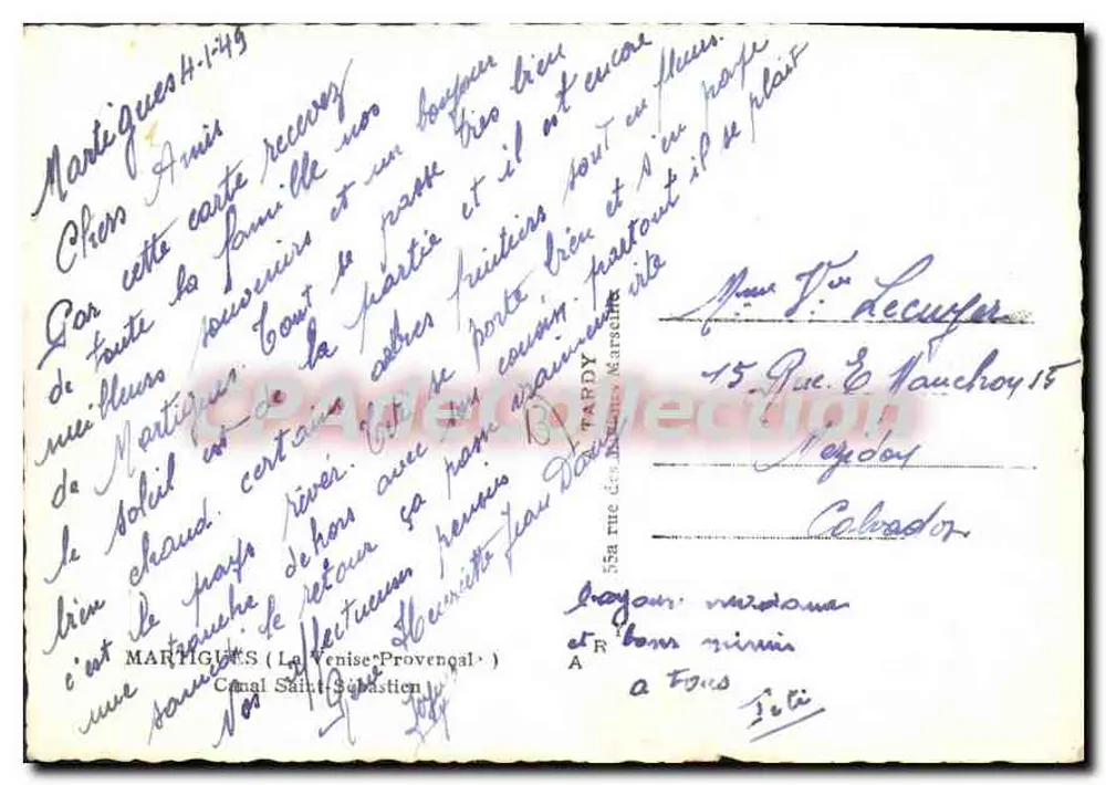 मार्टिग्यू (ला वेनिस-प्रोवेंसल) — कैनल सेंट-सेबास्तियन — अज्ञात प्रकाशक, संख्या 1757 - पीछे