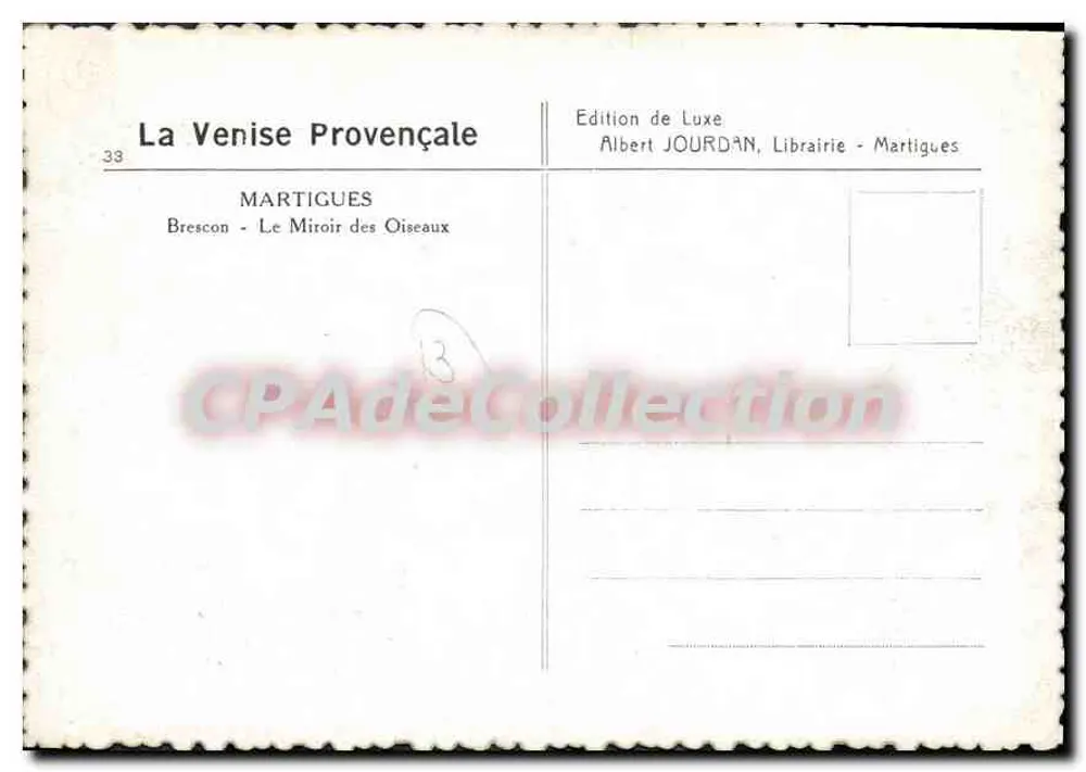 A Veneza Provençal — Martigues — Edição de Luxo Albert JOURDAN - Verso