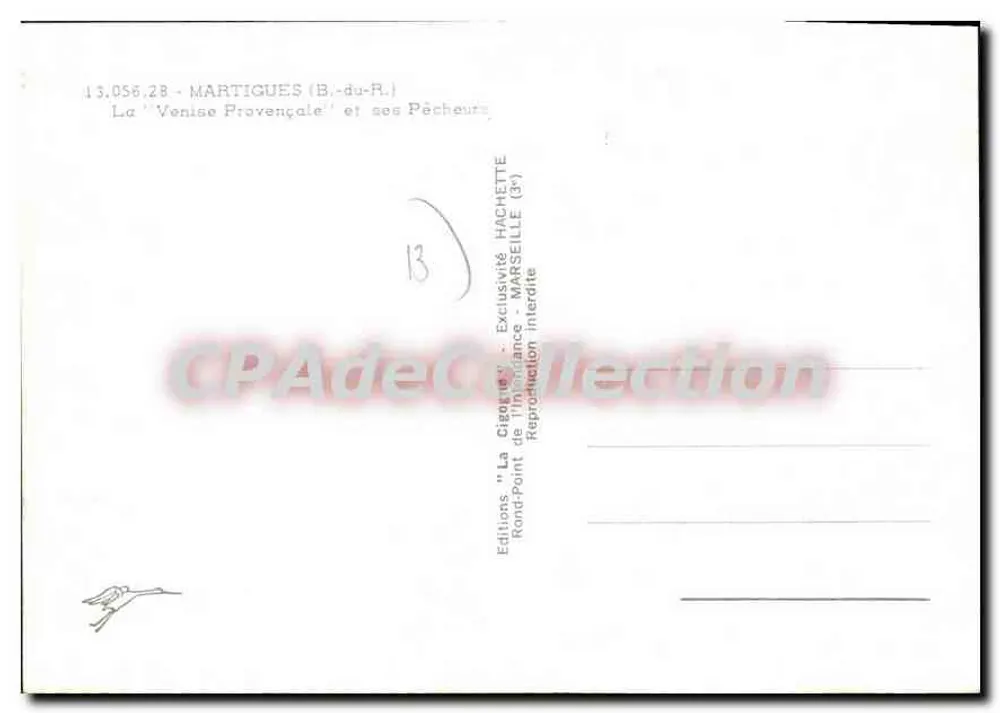 Martigues (B.-du-R.) — A 'Veneza Provençal' e seus Pescadores — Éditions Hachette, Marselha - Verso