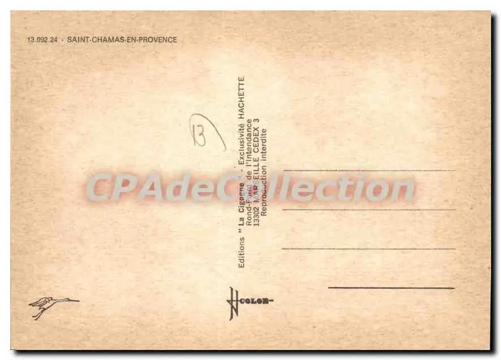 Saint-Chamas — Subida dos Penitentes, Cornillon, A Prefeitura — Edições 'La Cigérone' - Verso