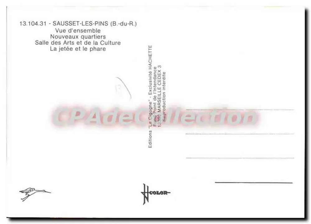 Sausset-les-Pins — Übersicht — Editions 'Le Cigogne' Hachette - Rückseite